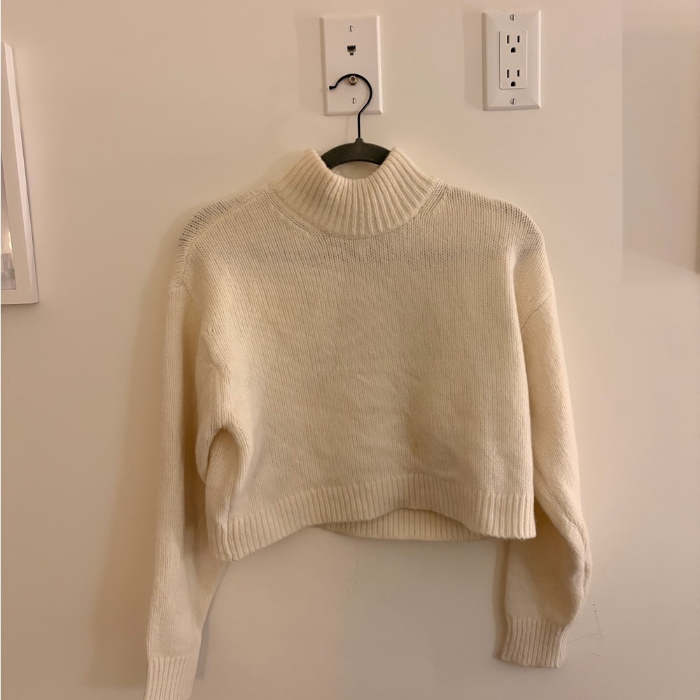 Aritzia cropped turtleneck sweater